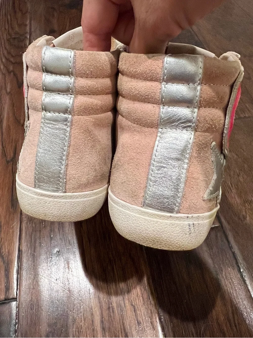 Golden Goose Blush Pink Suede High-Top Sneakers